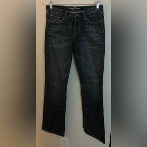 Indigo Palms Women's Newport Palms Denim Jeans, Straight Leg; Size 6R 28 Waist